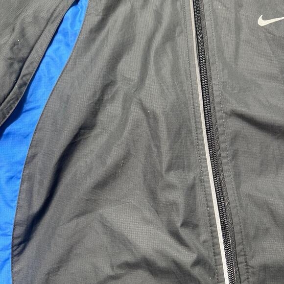 Vintage Y2K Nike Windbreaker Mens Large Grey Blue Lightweight 2000s Jacket - Picture 4 of 5